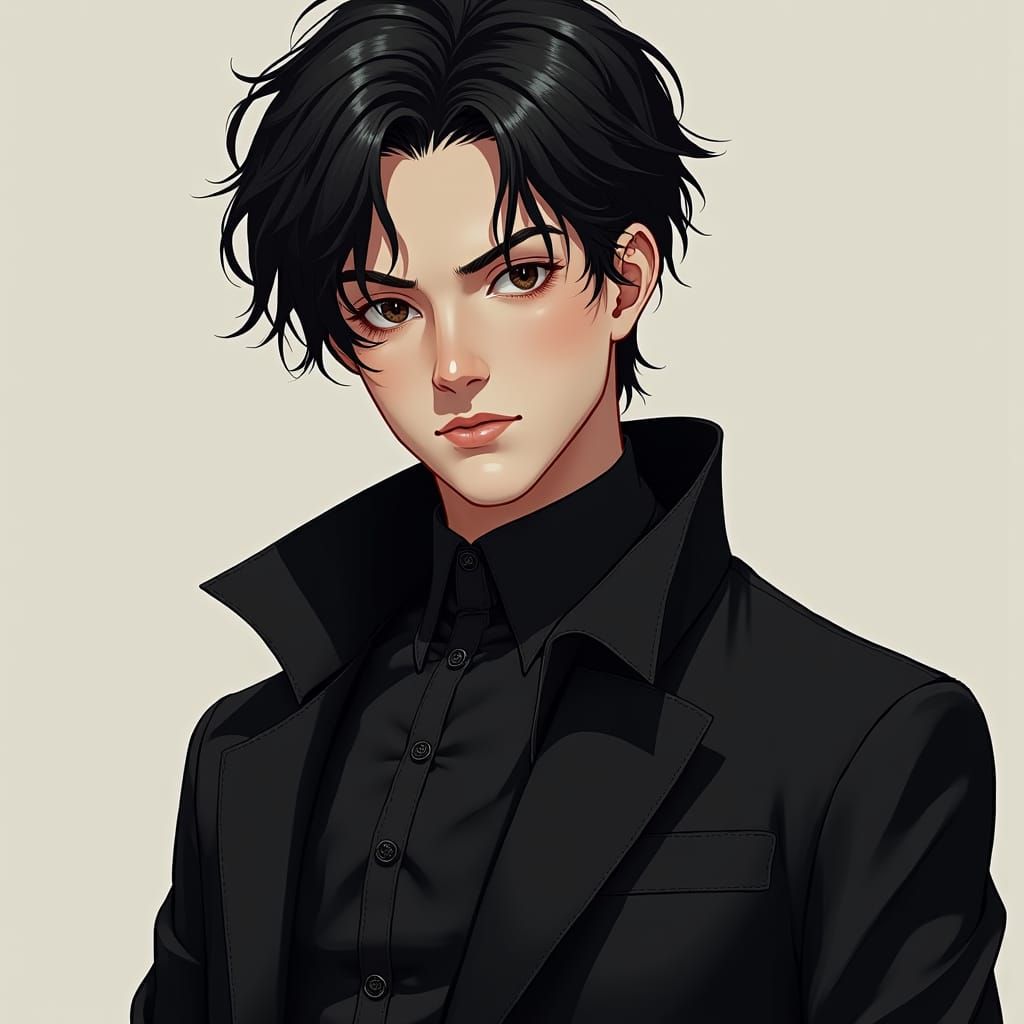 Anime-Inspired Youth in Persona 5 Style