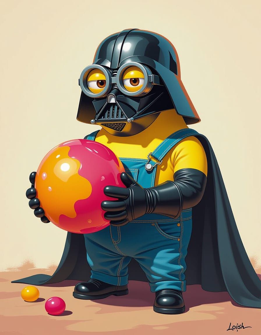 Darth Vader as Minion with Gummy Candy