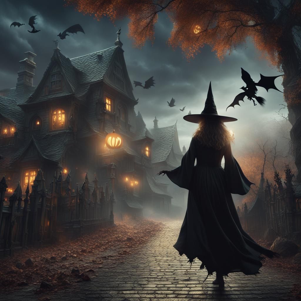 Witch and Goblin's Halloween Night Flight