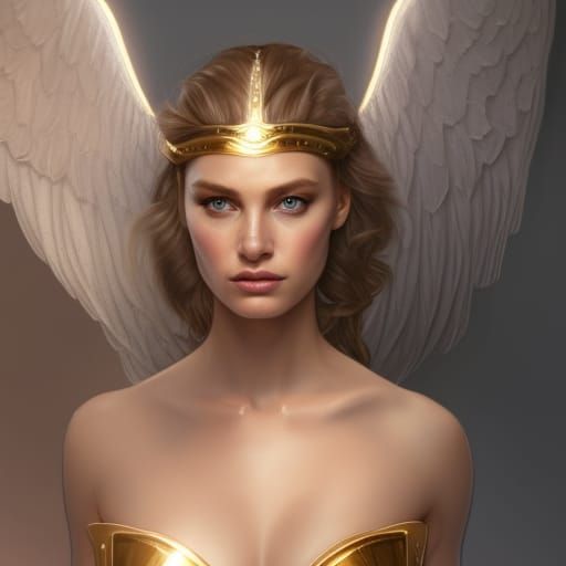 Valkyrie Angel in Couture, Digital Art