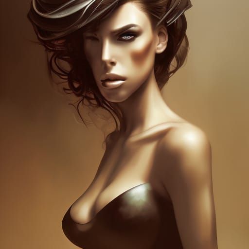 Woman in Gas Mask: Hyperdetailed Portrait