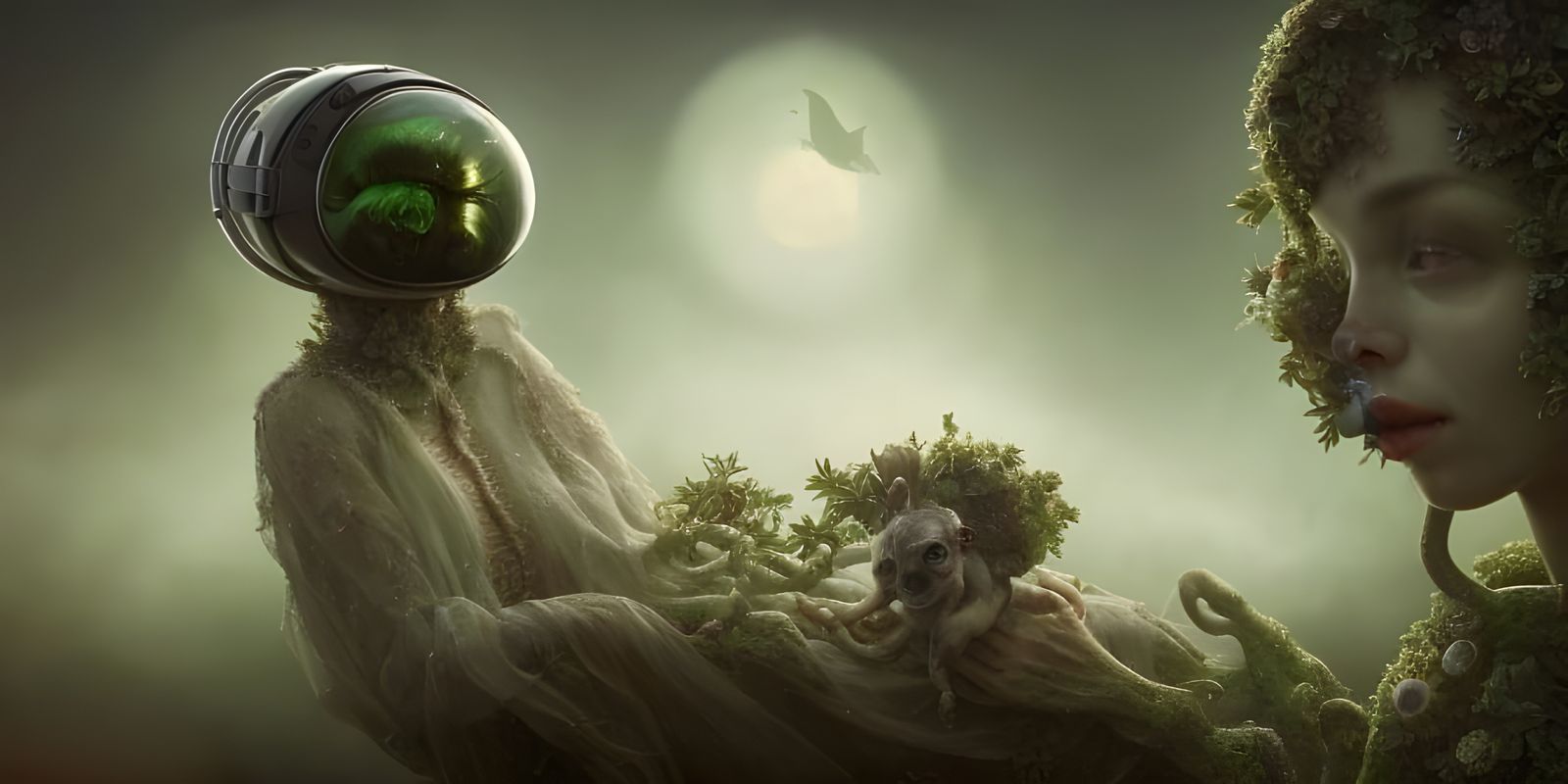 Alien People Pets in Dreamy Magical Realism