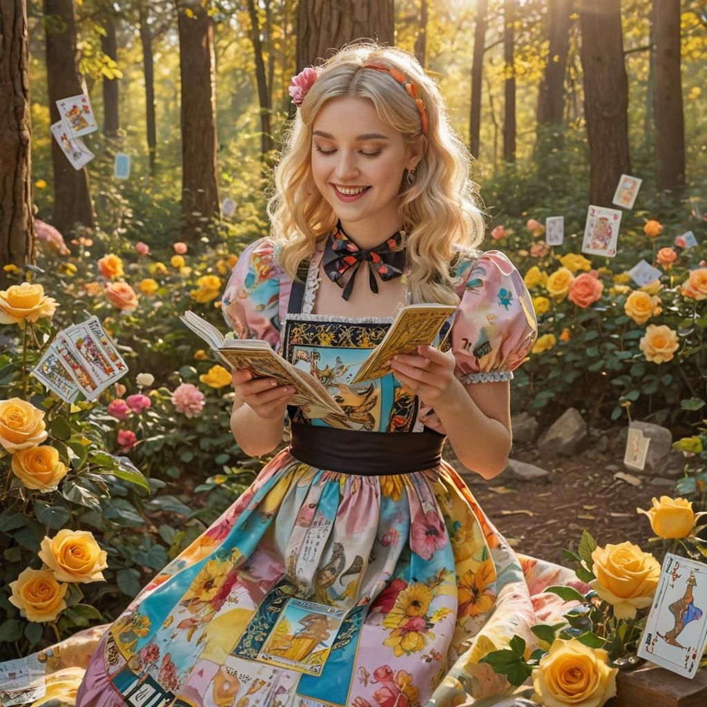 Alice in Wonderland Tarot Reading in Candy Art Style