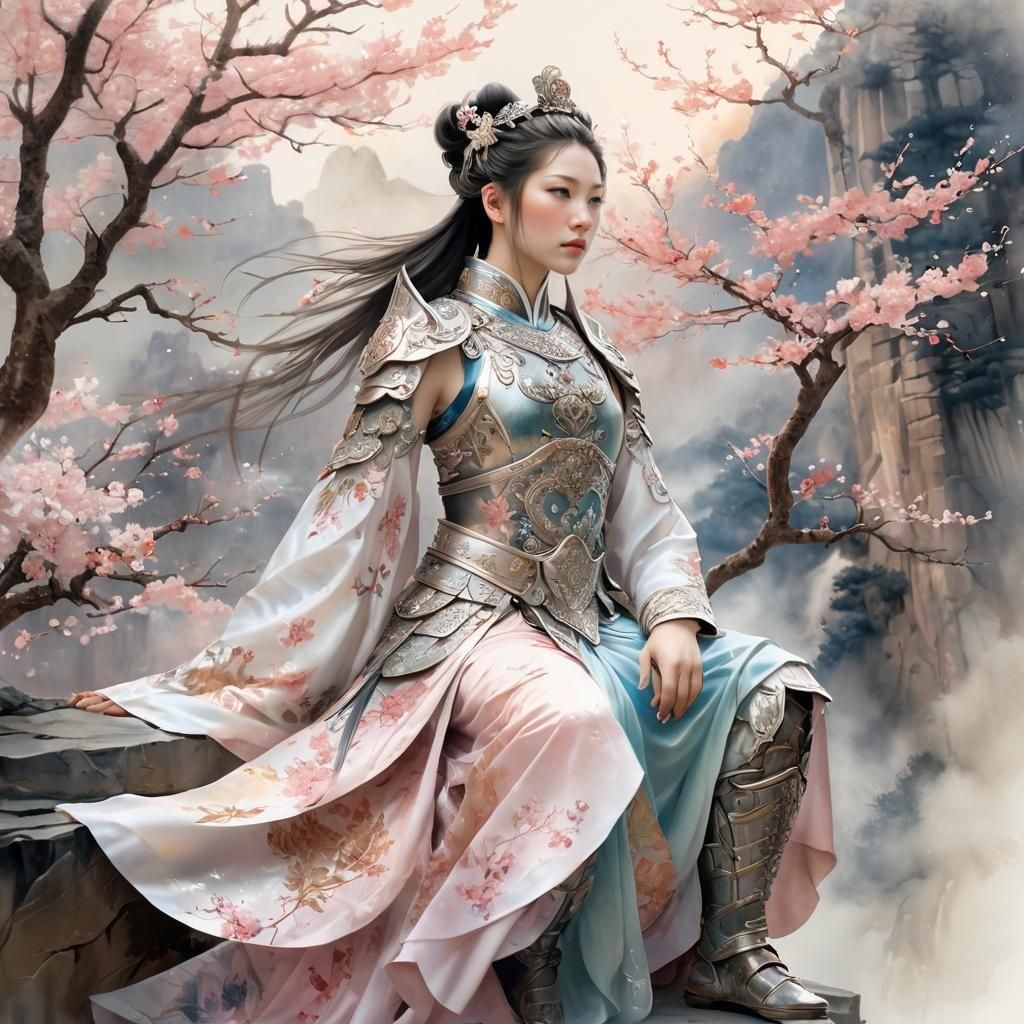 Goddess of War on a Soaring Cliff