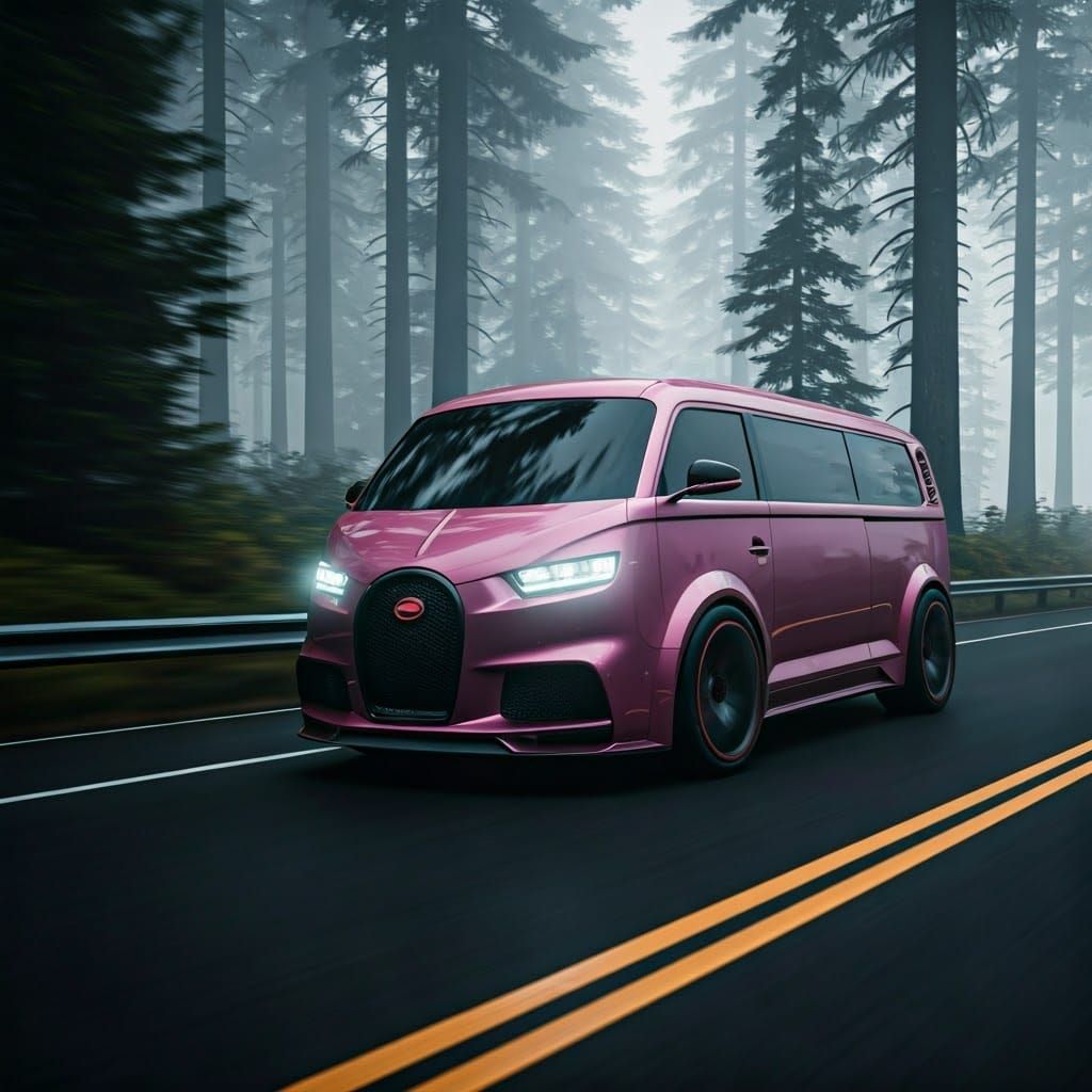 Ethereal Kombi Bugatti Van Cruises Oregon Forest Lake