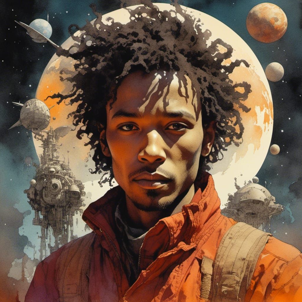 <lora:Axis Comix:1.0> 16k, in the iconic style of Mœbius, da...