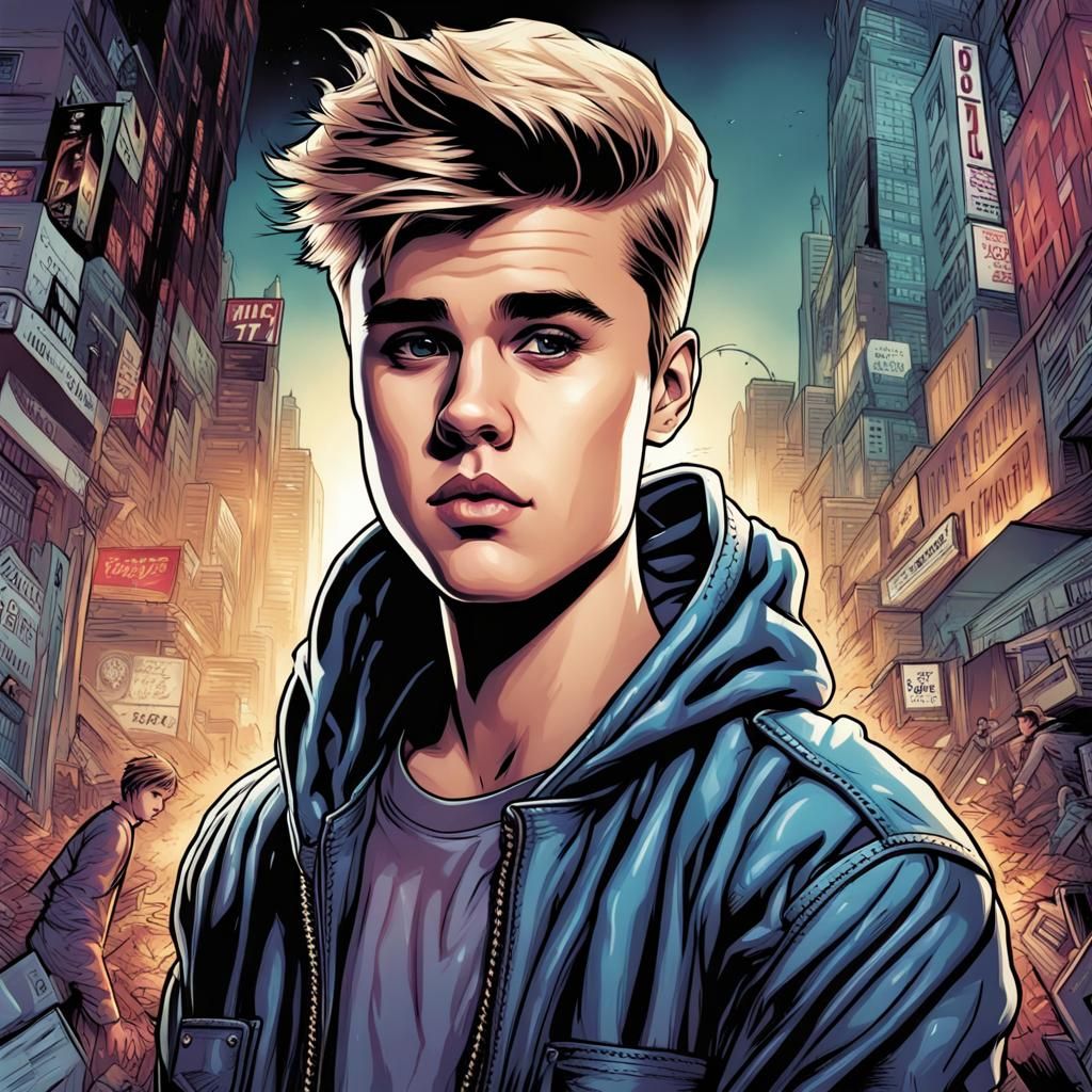 Celebrity Portrait in Comic Book Art Style