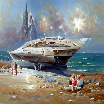 Alpha Centauri Holiday: Oil Painting by Gurney