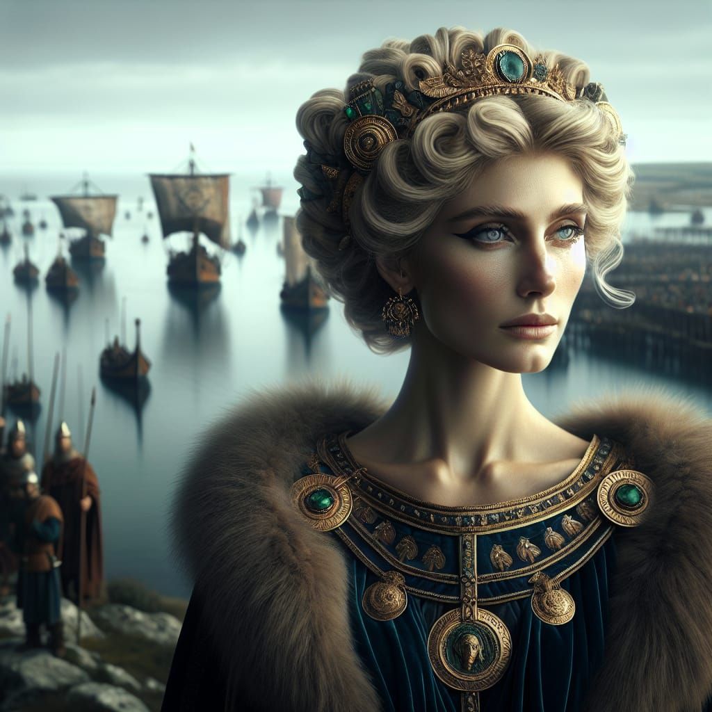 Nehalennia: Germanic Goddess of the Sea, Digital Art