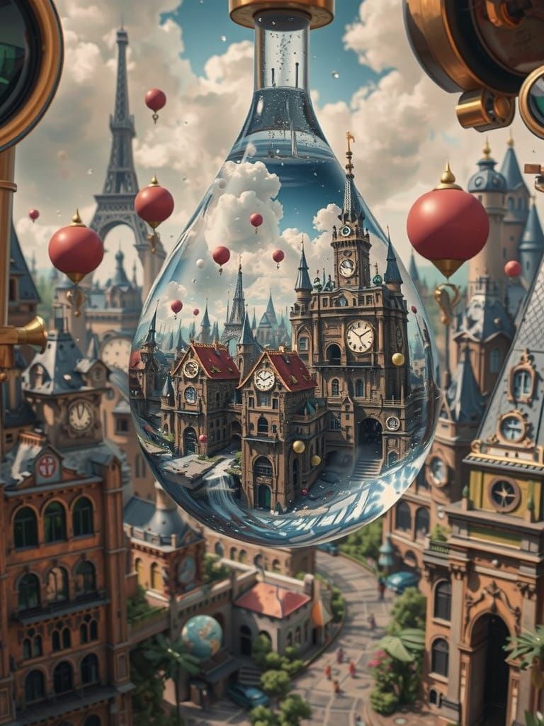 Steampunk Microscope Reveals Golden Metropolis