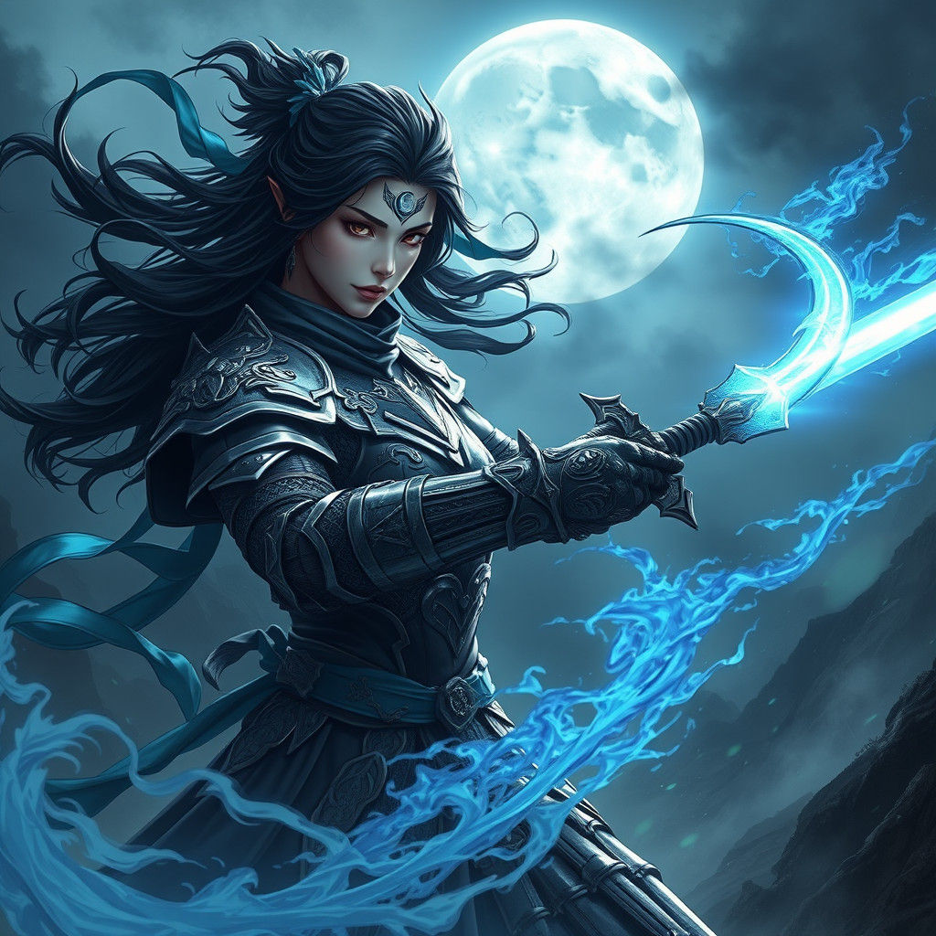 Armored Warrior Vanquishing Darkness in Anime Style