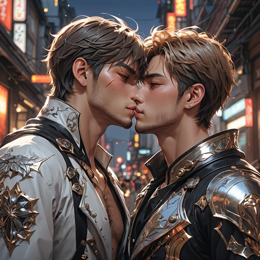 Passionate Kiss: 3D Anime Art