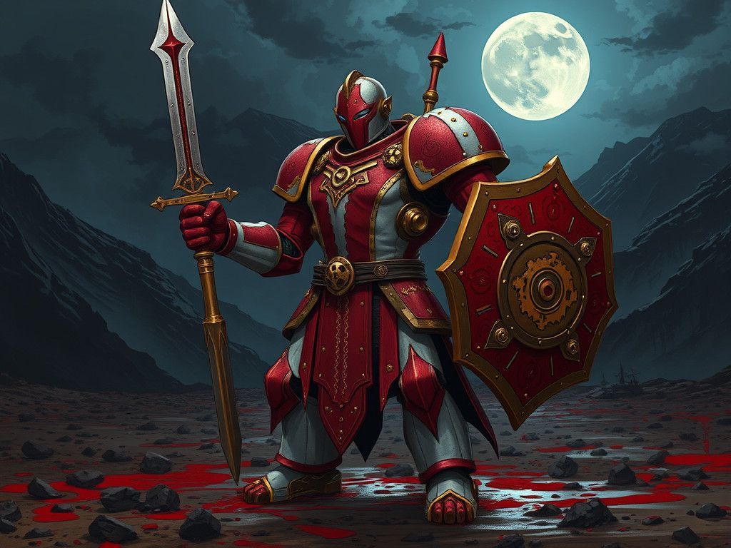 Steam Punk Automaton in a Desolate Battlefield