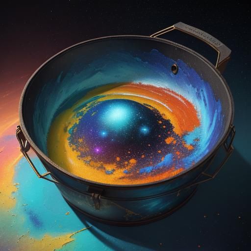 Colorful Space Paint Bucket Concept Art