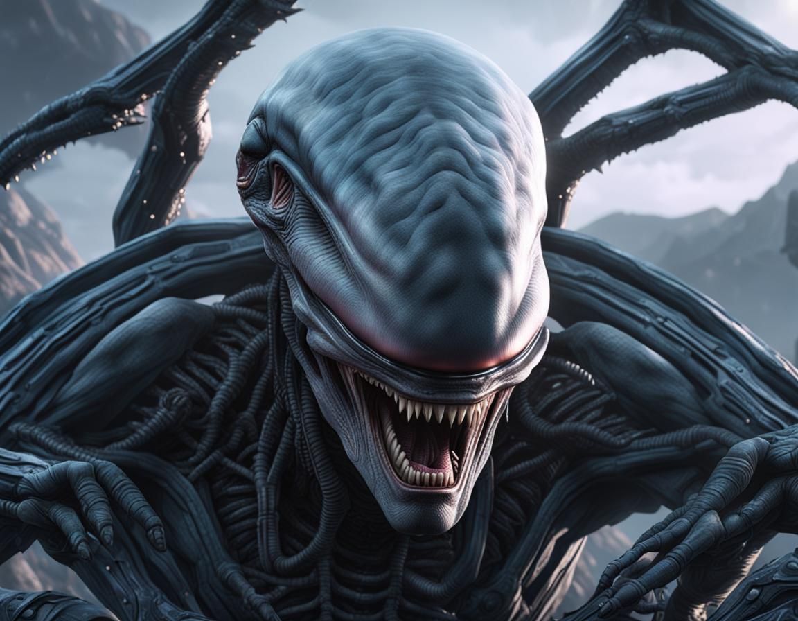 Hyperdetailed Alien Metamorph in 8K