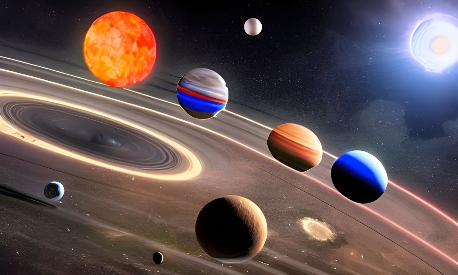 Gods Play Marbles with Planets: 8K Concept Art