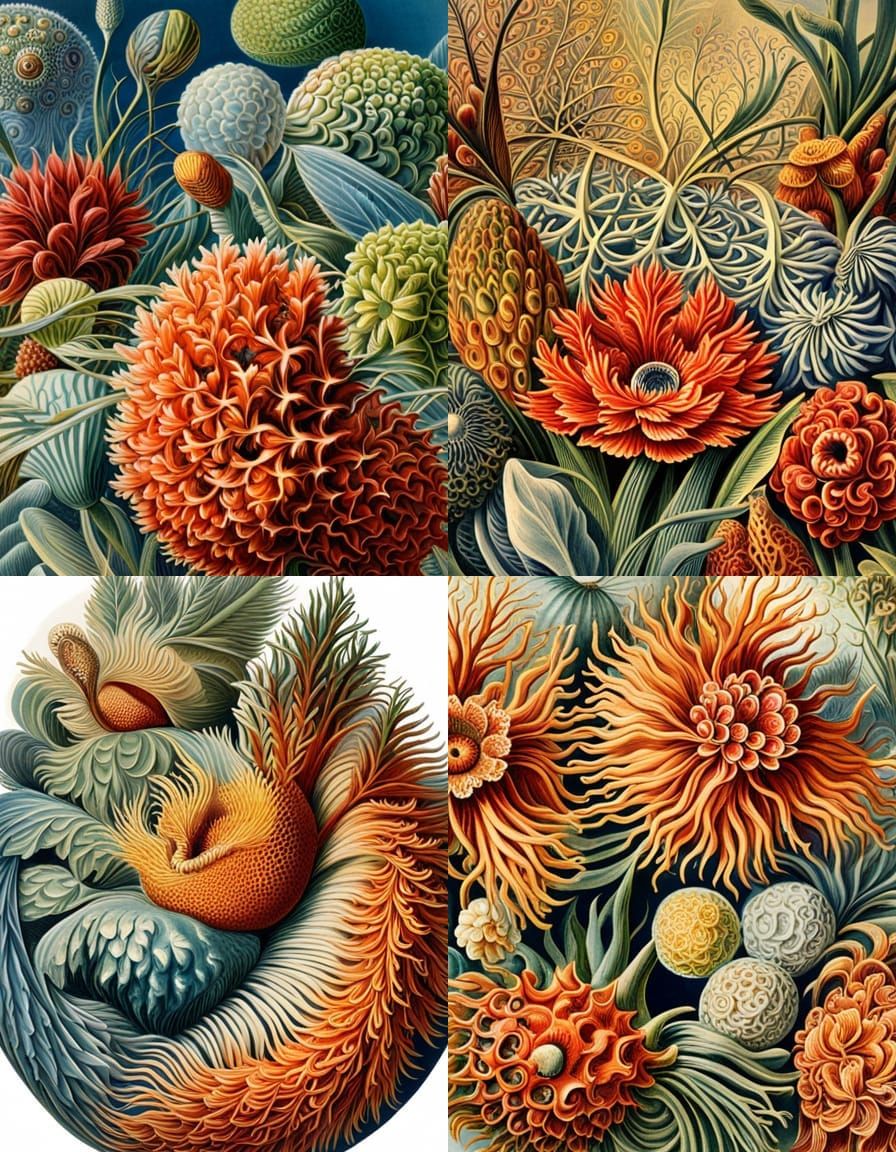Biological Illustration in Style of Ernst Haeckel