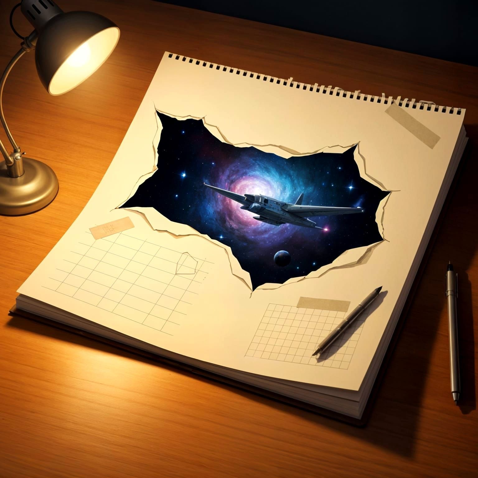 Trompe-l'œil Window to Deep Space