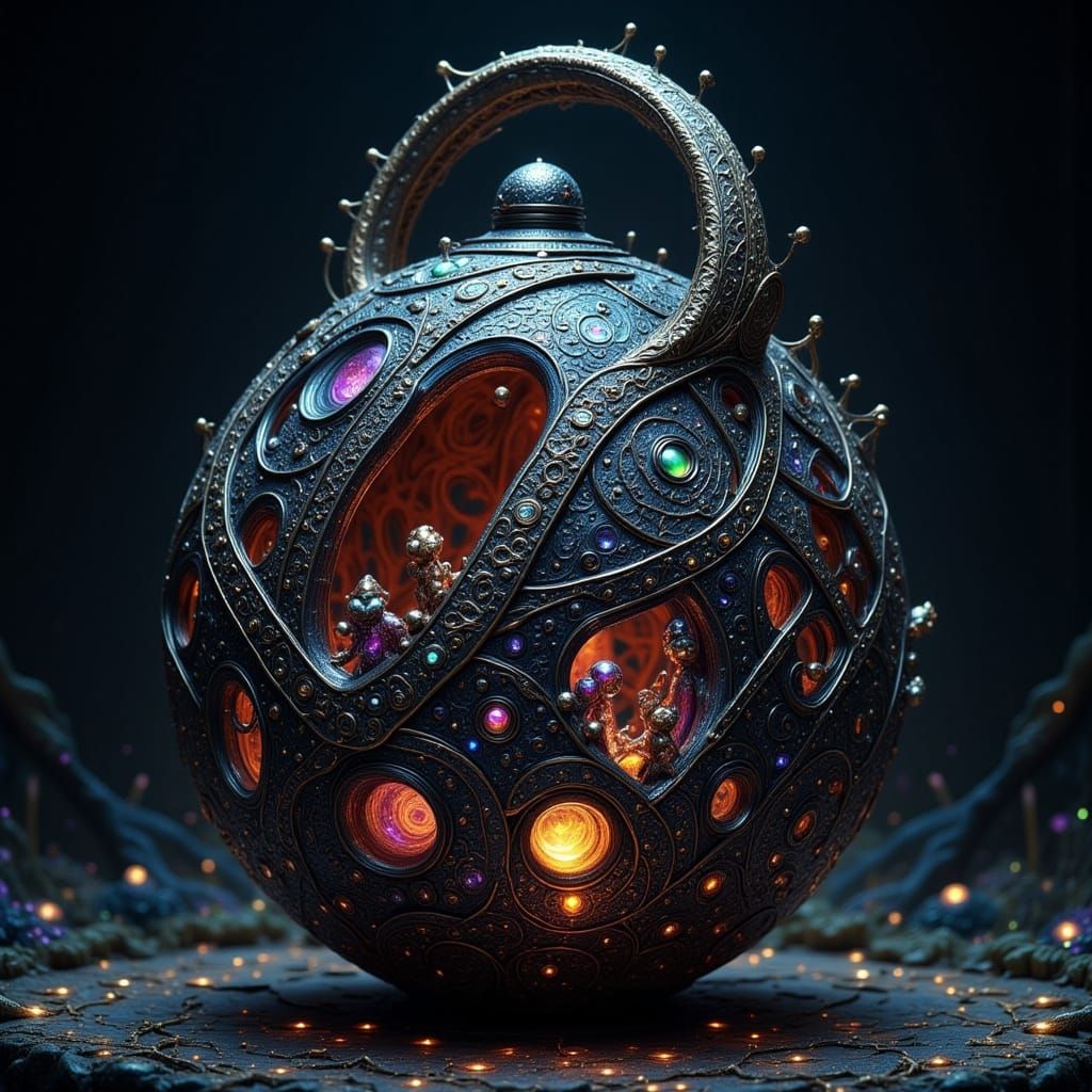 The Lantern of Aetherion: Cosmic Dreamscape Art