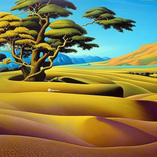 Psychedelic Fantasy Painting of a Fundamental Quest