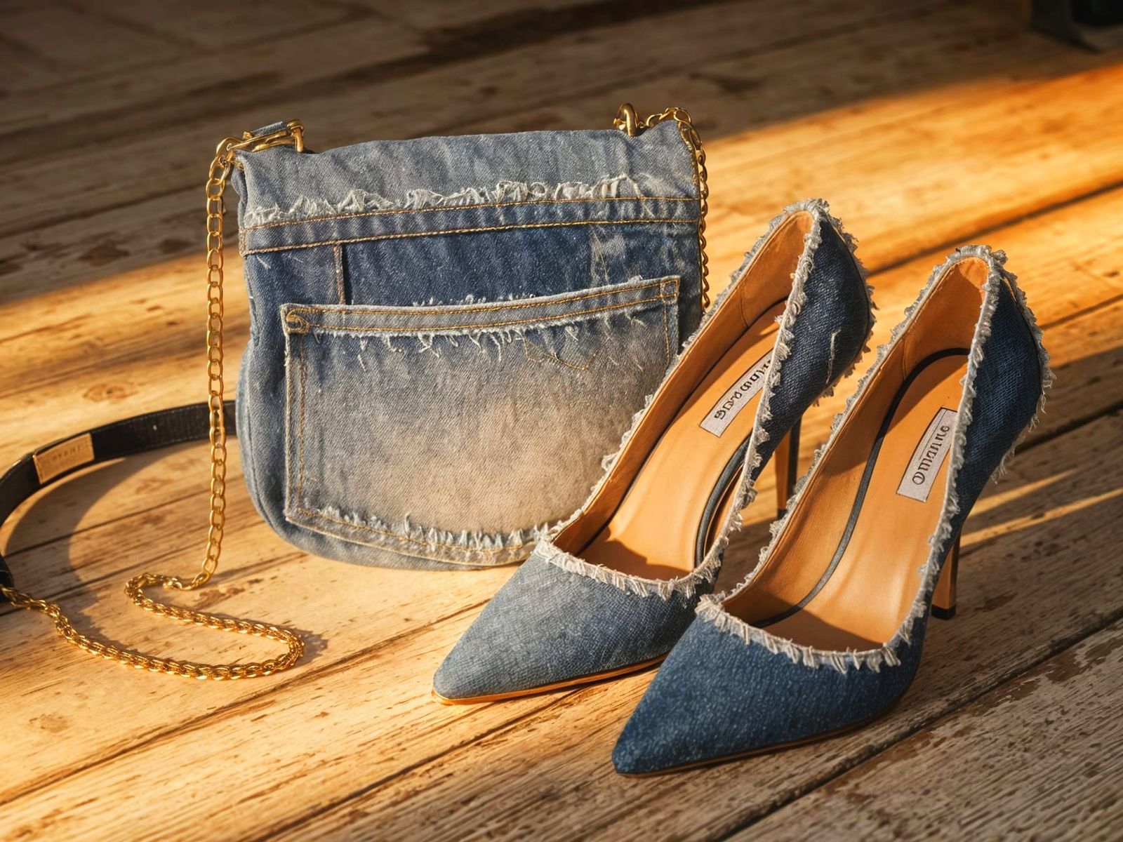 Denim Jeans Set💙👠👜