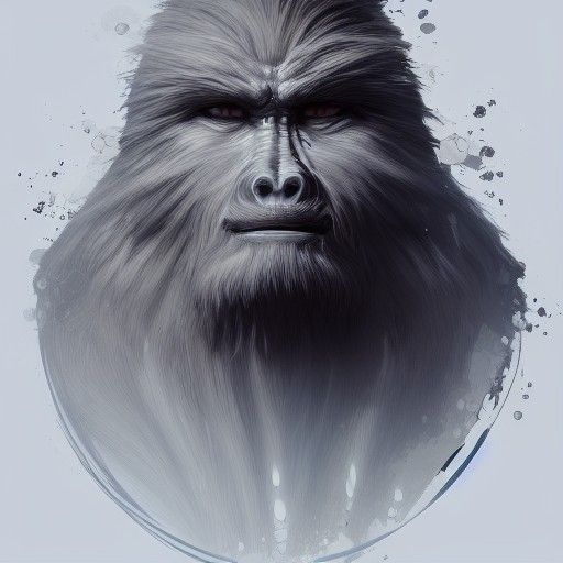Detailed Yeti Portrait in Hyperrealistic Style