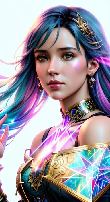 Tarot Sorceress in Graffiti Splash Art Style