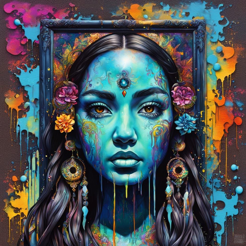 Tiffany: Goddess of Healing in Graffiti Art Style