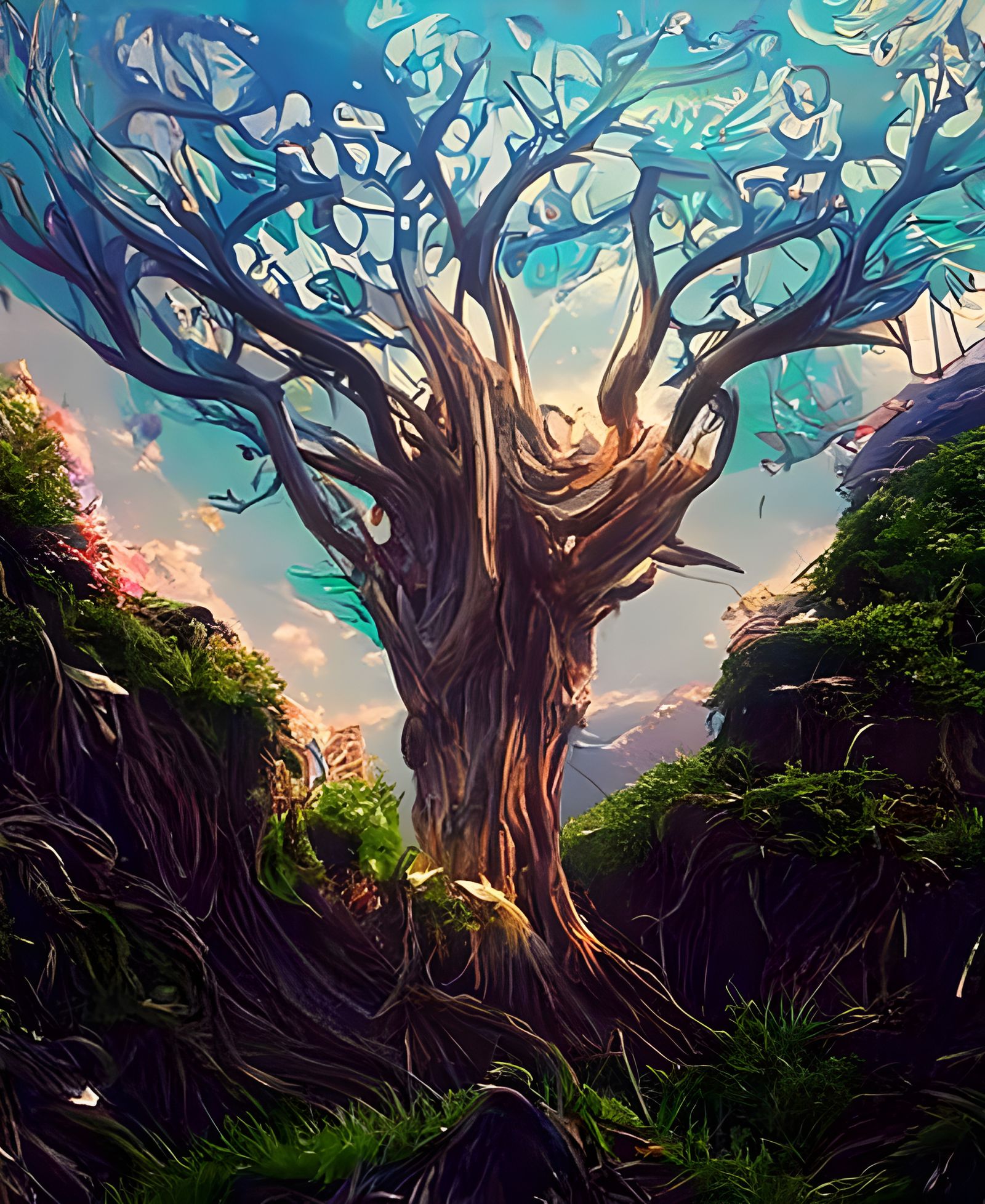 Magical Tree of Norse Mythology in Fantasy Art