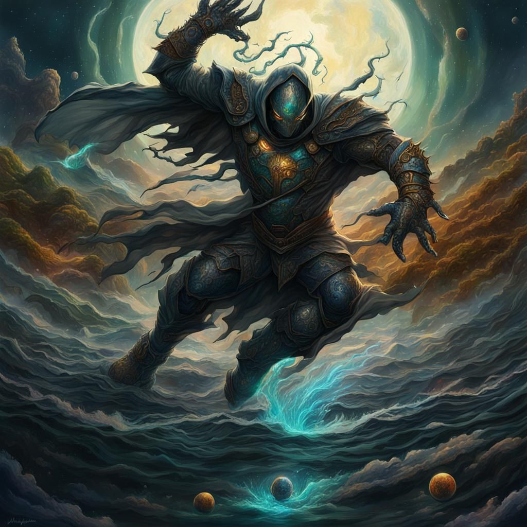 Salmon Spawning: Holographic Astral Cosmic Illustration