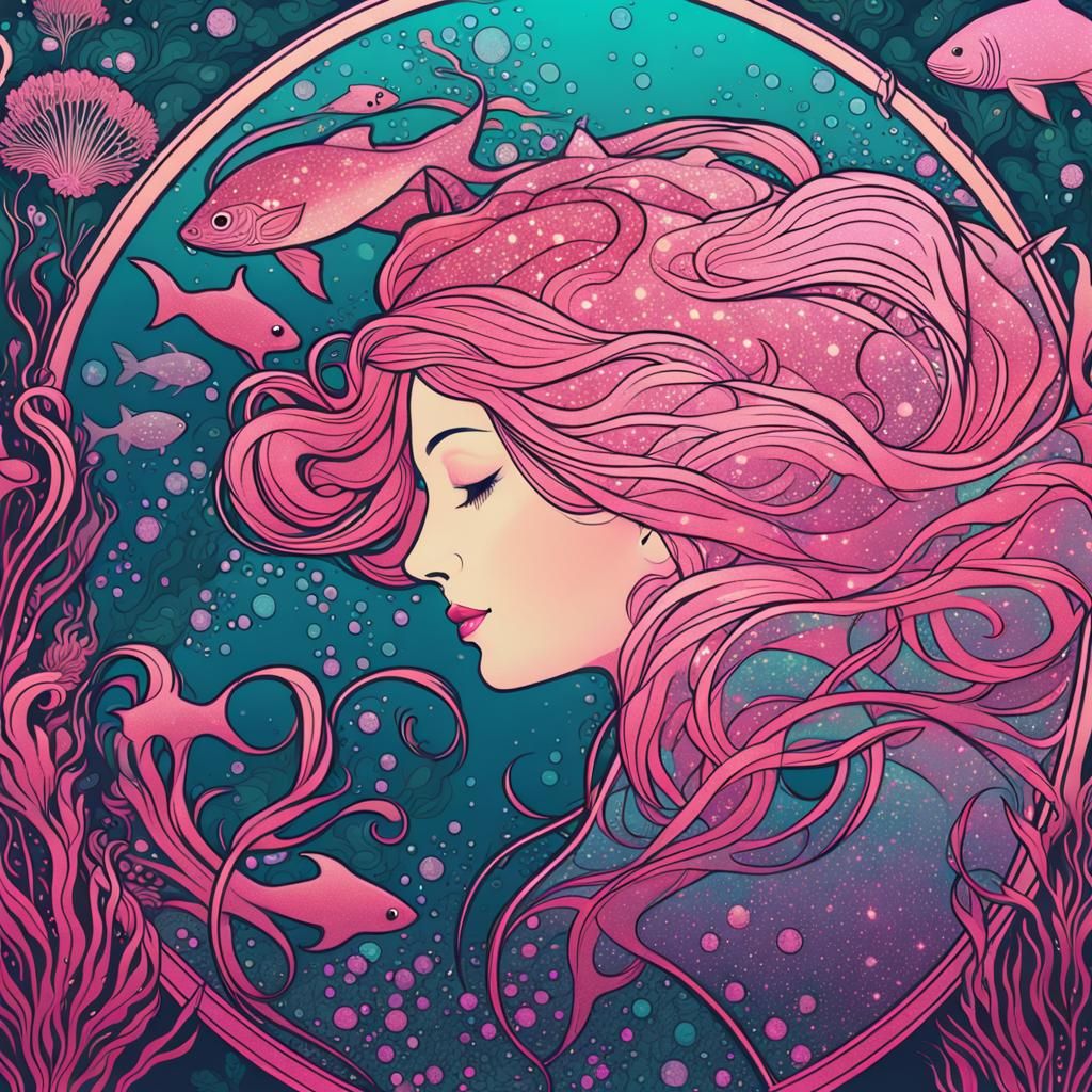 pink mermaid