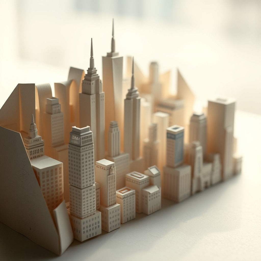 Origami New York Cityscape in Ultra-High Definition