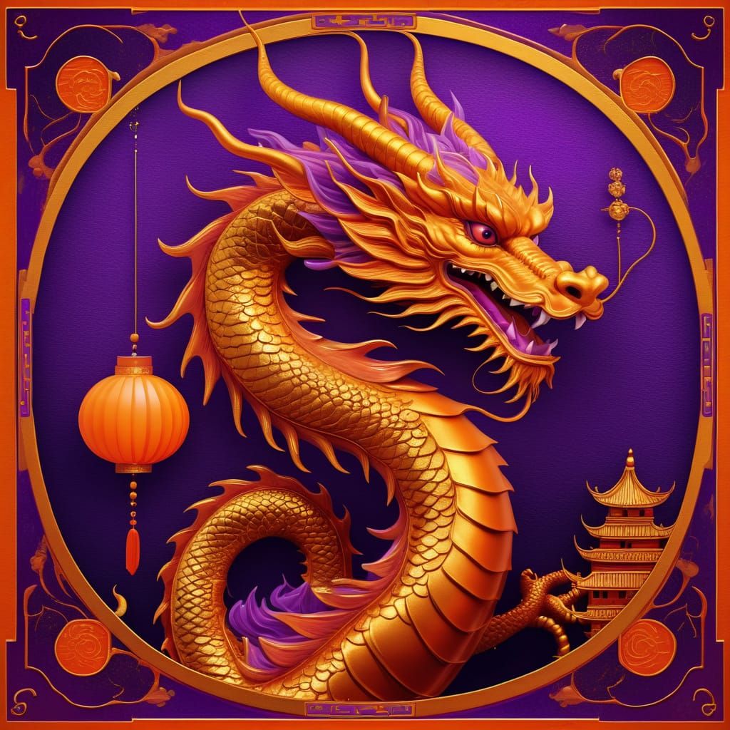 Vibrant Tarot Card in Oriental Fantasy Style