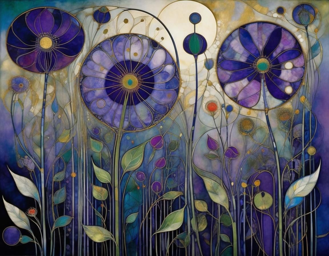 Violet Enchanted Wildflower Dreamscape