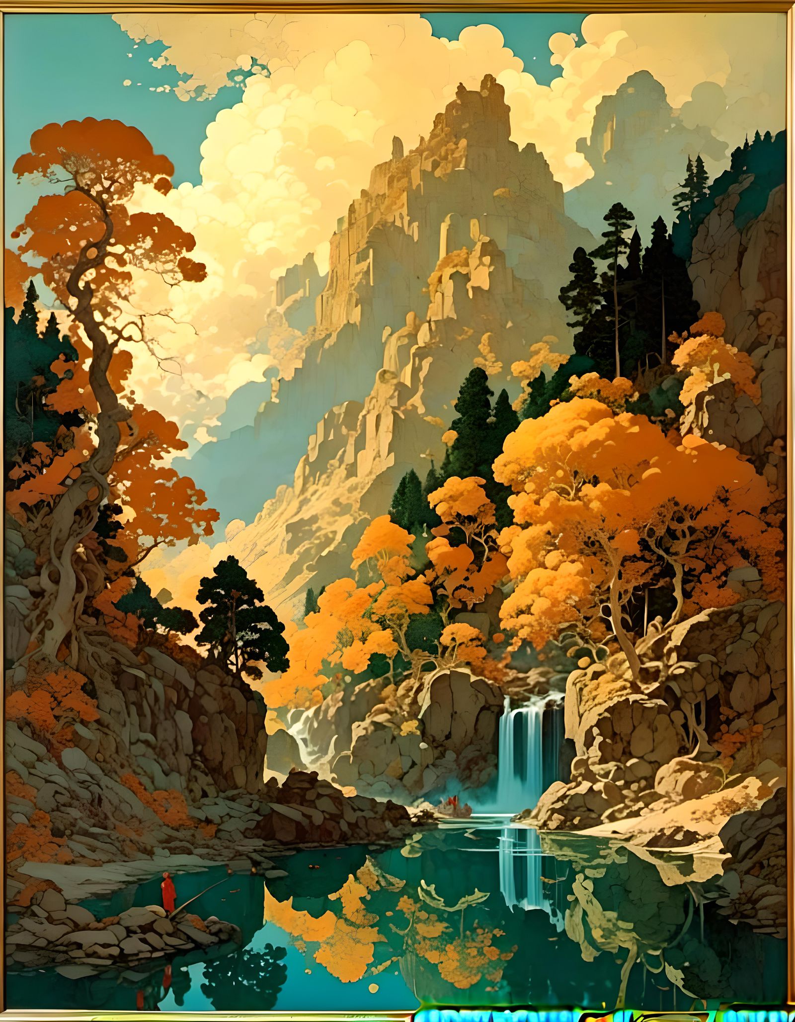 The Life Journey by Maxfield Parrish (an AI original)