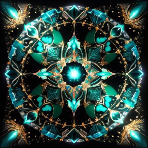 Jesus Christ Portrait with Gemstones in Optical Illusion