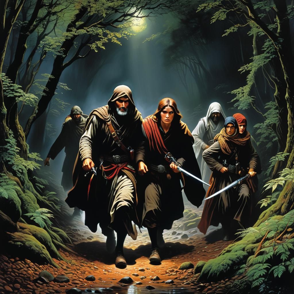 Dramatic Grimdark Scene in a Painterly Style