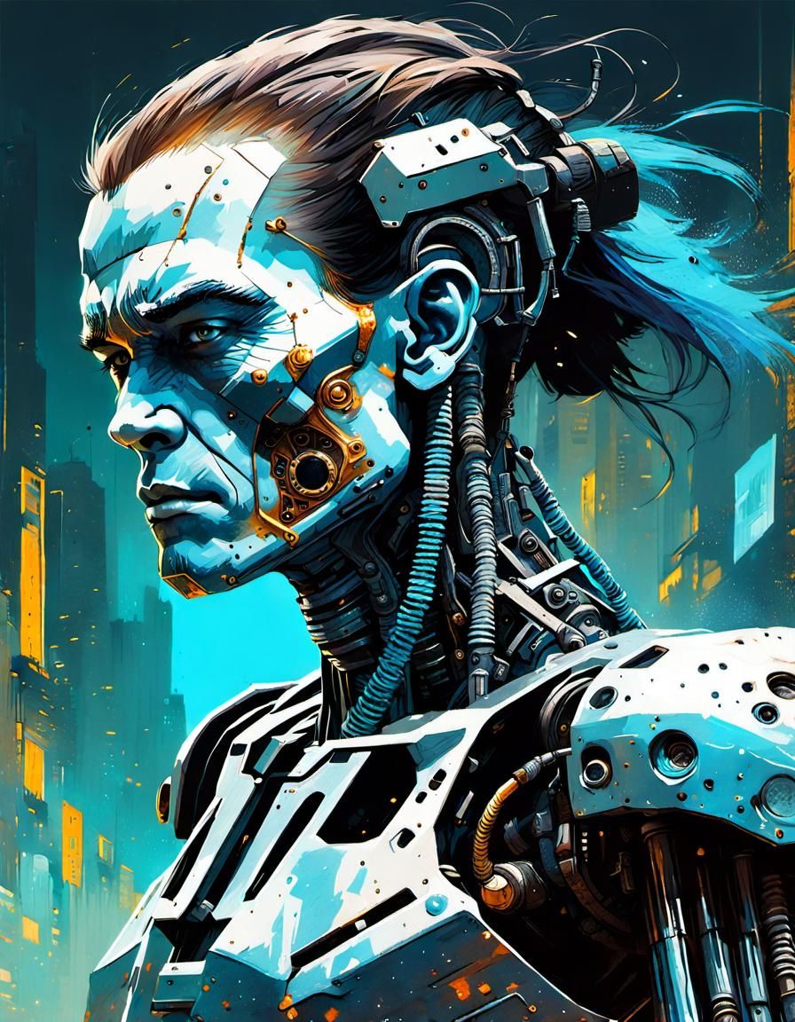Terminatorpunk Reimagined as Digital Airbrush Art
