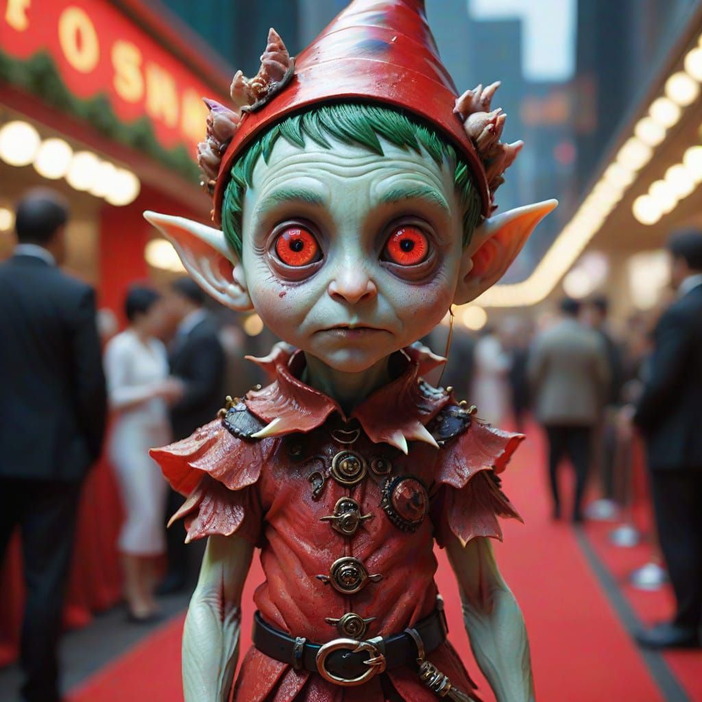 Ethereal Macabre Fashion Icon in Distressed Skin