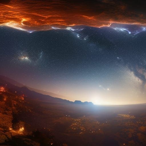Spectacular Milky Way Digital Matte Painting