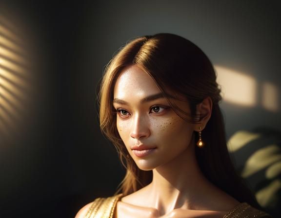 Golden Light Portrait in Soft Focus Realism