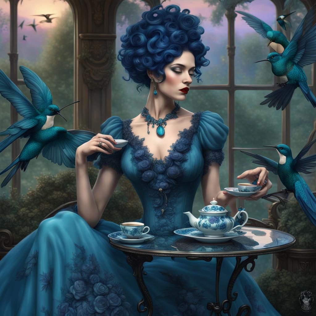 Tea with Bluebirds
