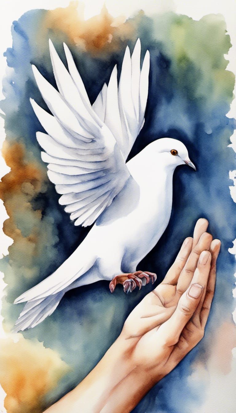 Watercolor: Magnetic Peace and Global Unity