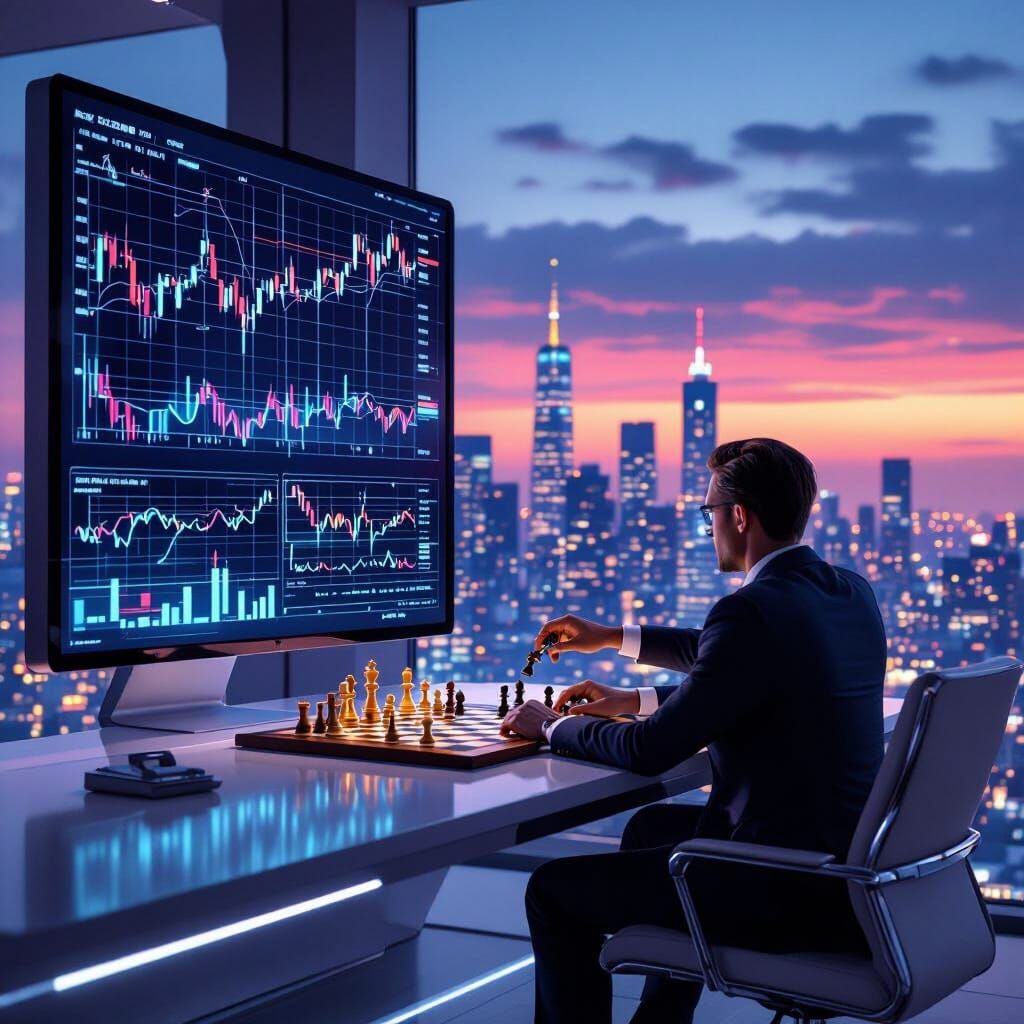 Chessboard Meets Trading Charts: Strategy in Digital Finance
