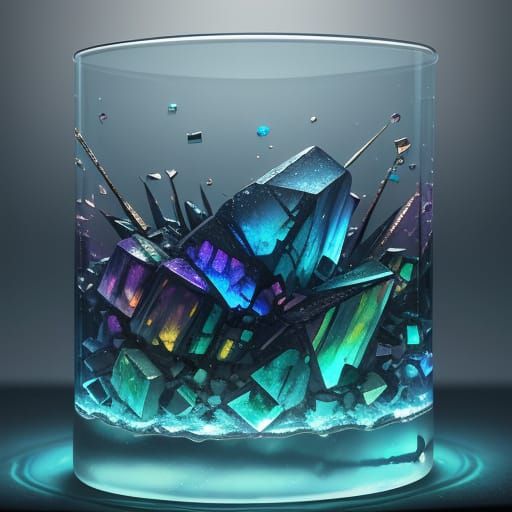 Luminescent Cylinders in Beakers as Abstract Expressionism