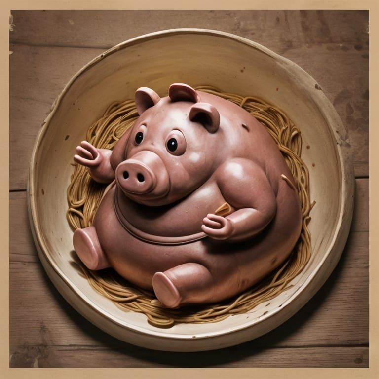 Pensive Pigman Pumps Pasta: A Whimsical Creation