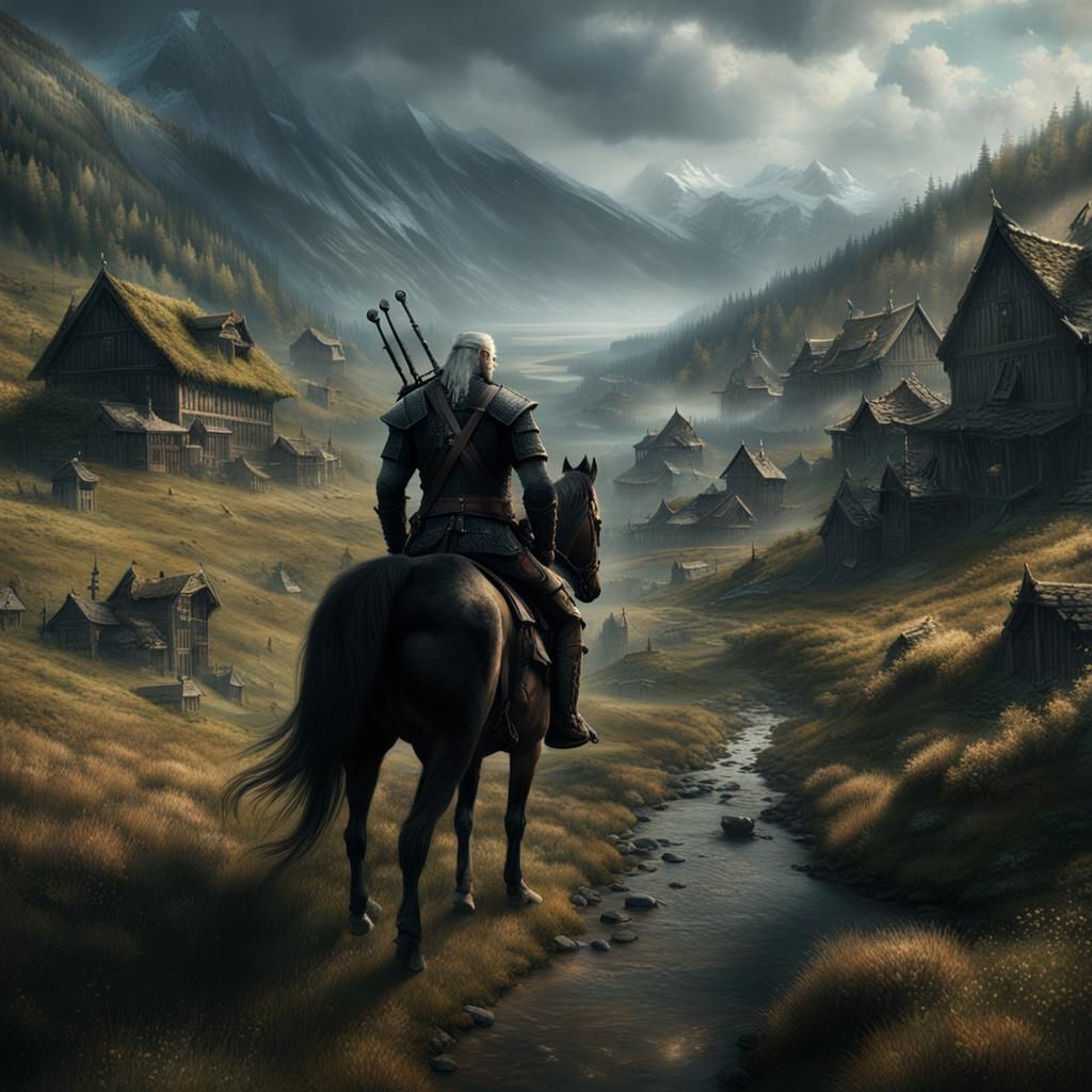 The Witcher Geralt: Epic Digital Matte Painting