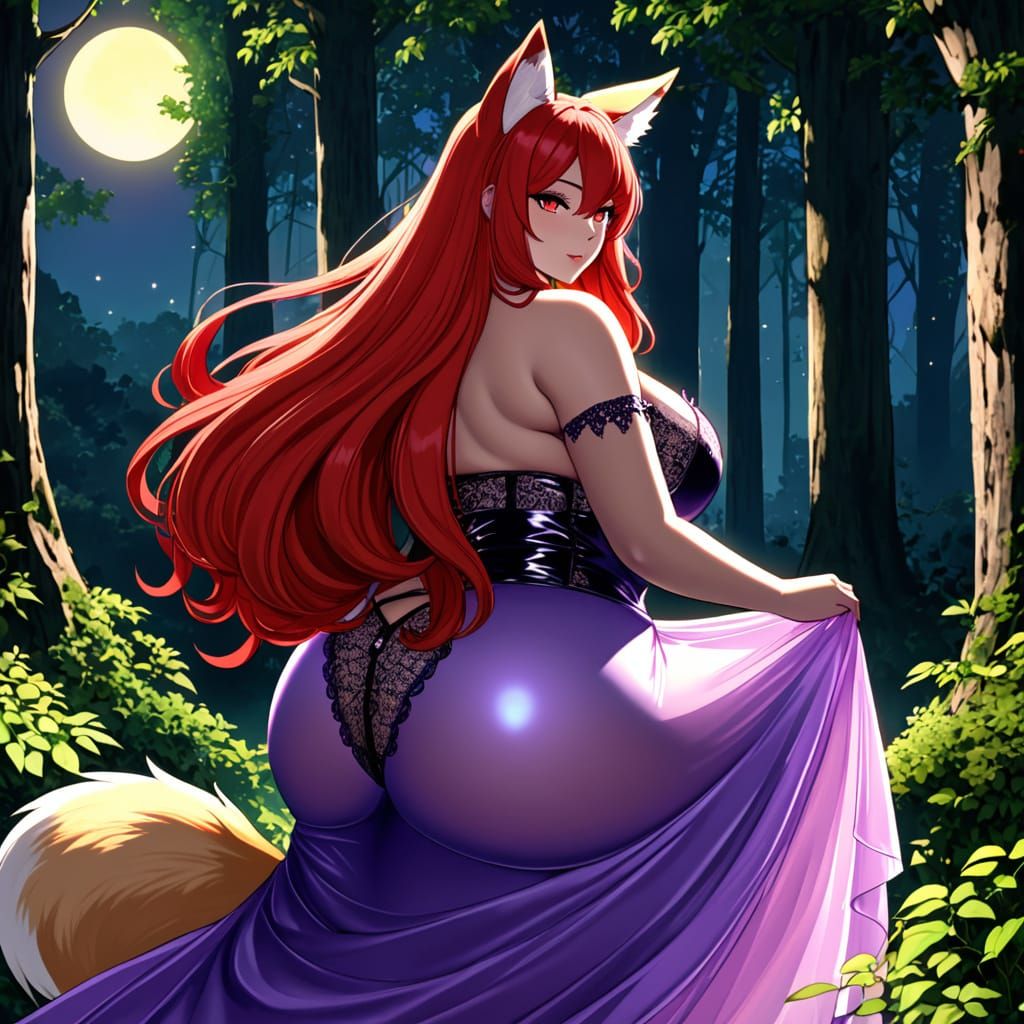 Mystical Woodland Fox Goddess Portrait