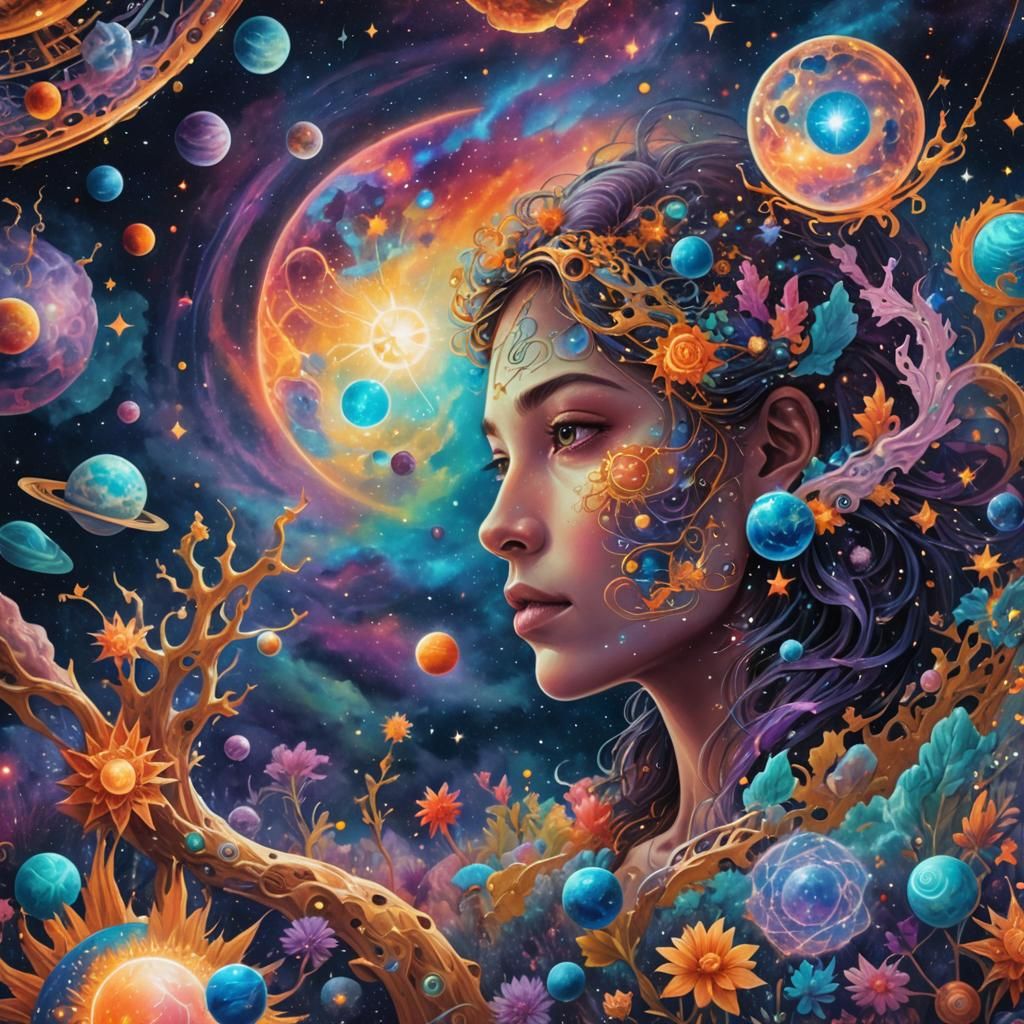 Holographic Astral Dreamscape by Pablo Amaringo