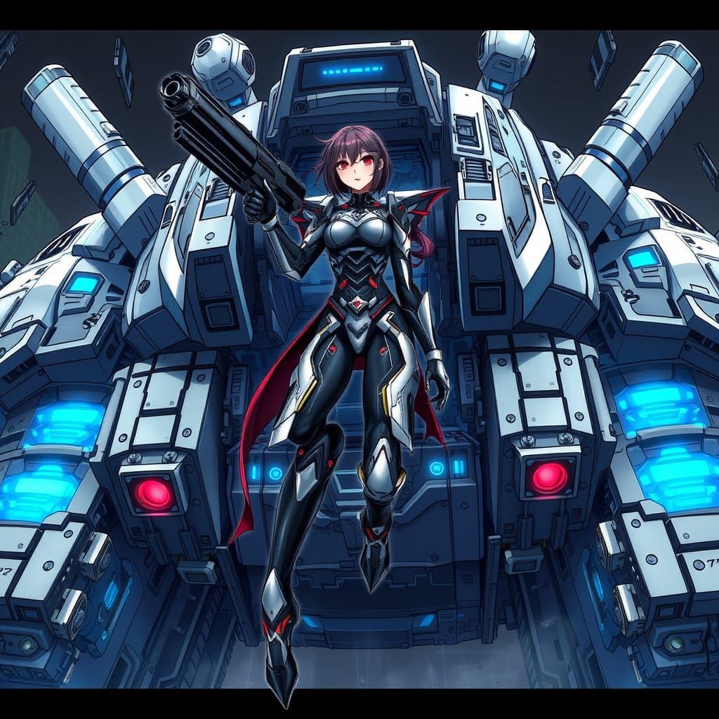 Cyborg Vampire in Metallic Tank